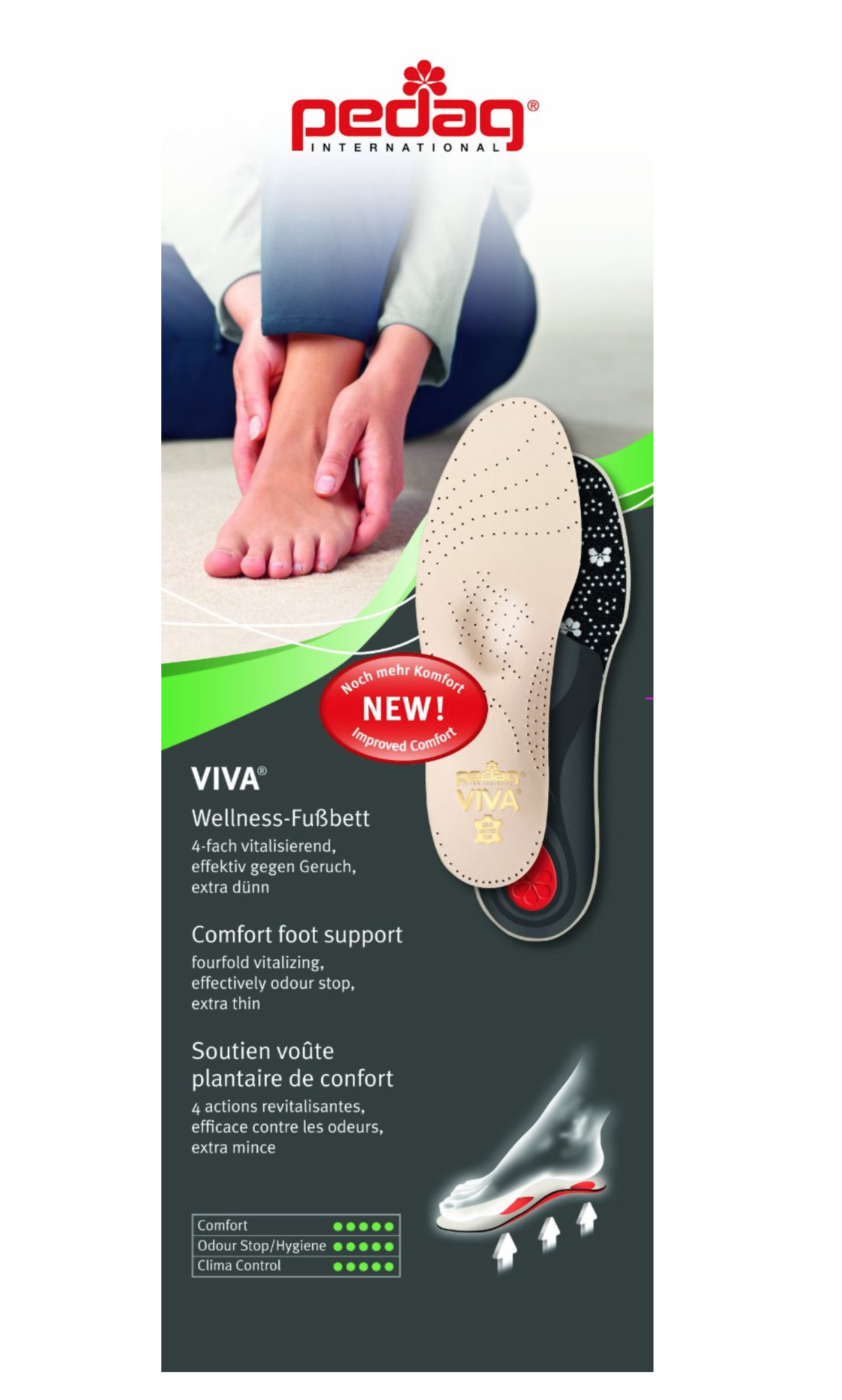 pedag viva orthotic arch support insoles