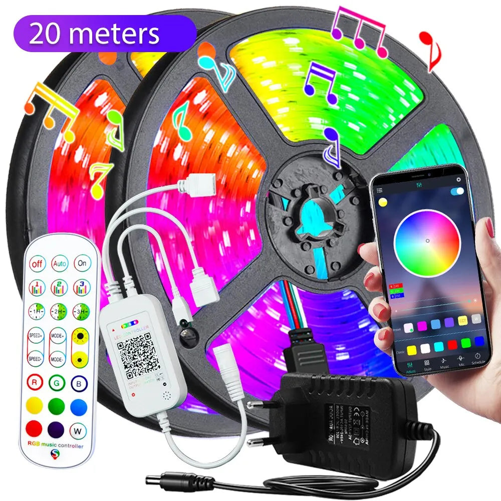 20 Meter Music Synchronization, Application Control With Remote Control, LED RGB Light LED Light