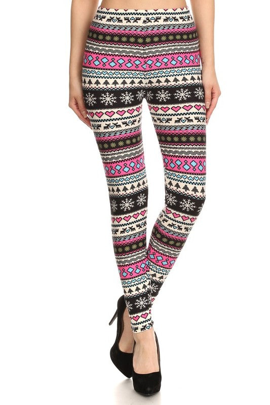 Pink Holiday Nordic Print QUEEN SIZE Leggings – CELEBRITY LEGGINGS