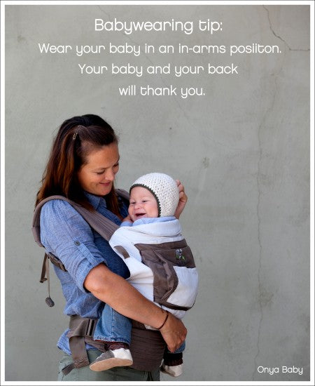 Babywearing tip. Proper baby wearing positioning 