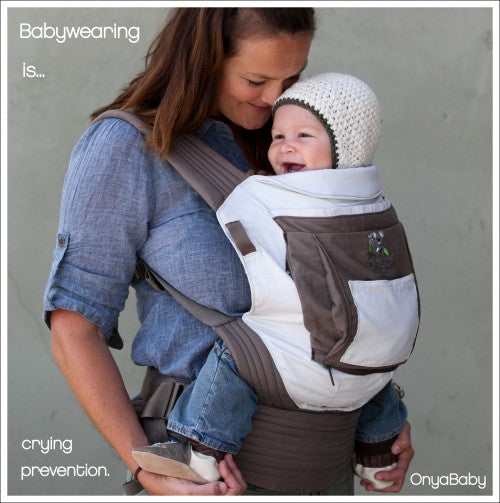 Mother with happy baby in Onya Baby Carrier