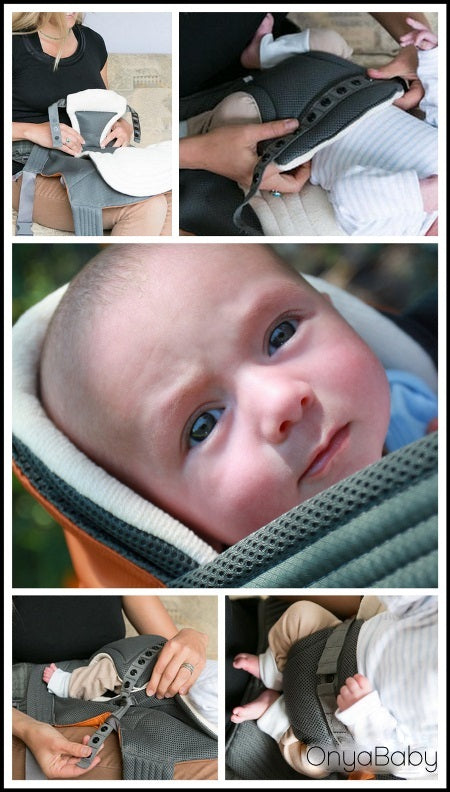 The Onya Baby Booster innovative new baby carrier infant insert