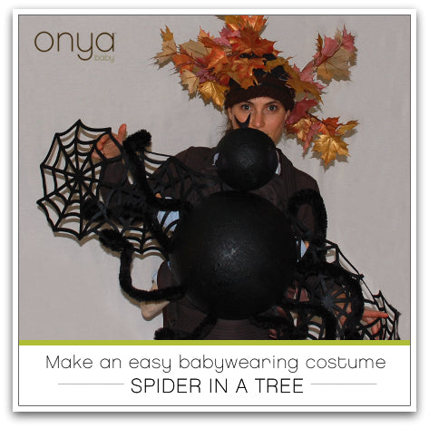 Spider in a tree DIY babywearing Halloween costume