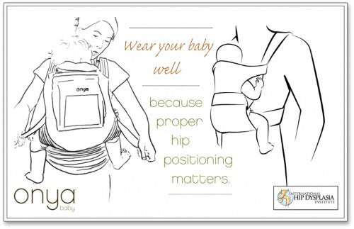 Illustration showing how to wear your baby in the proper carrier