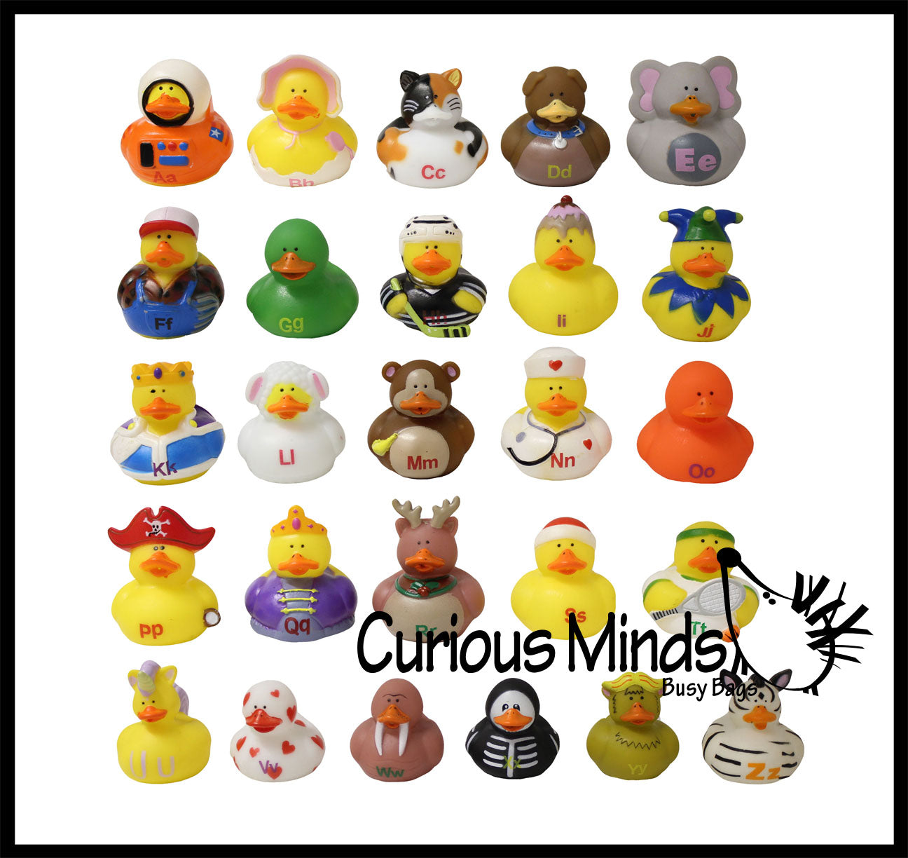 alphabet rubber ducks