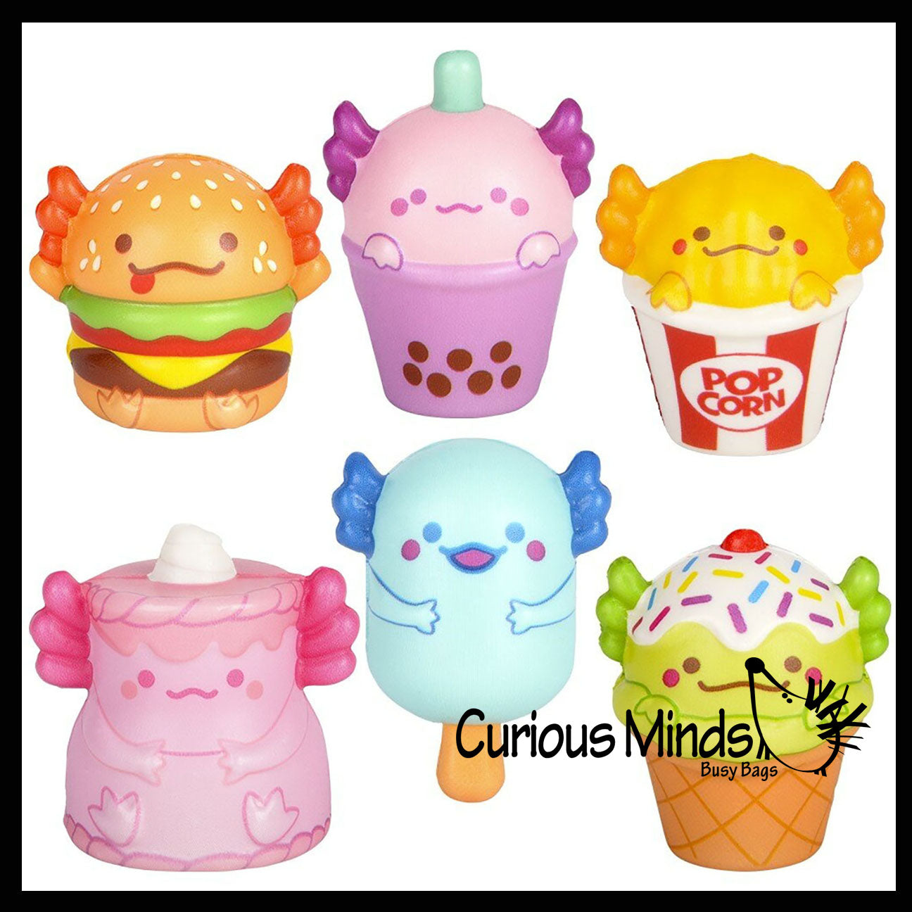 Mini Axolotl Food Slow Rise Squishy Toys Memory Foam Party Favors P Curious Minds Busy Bags