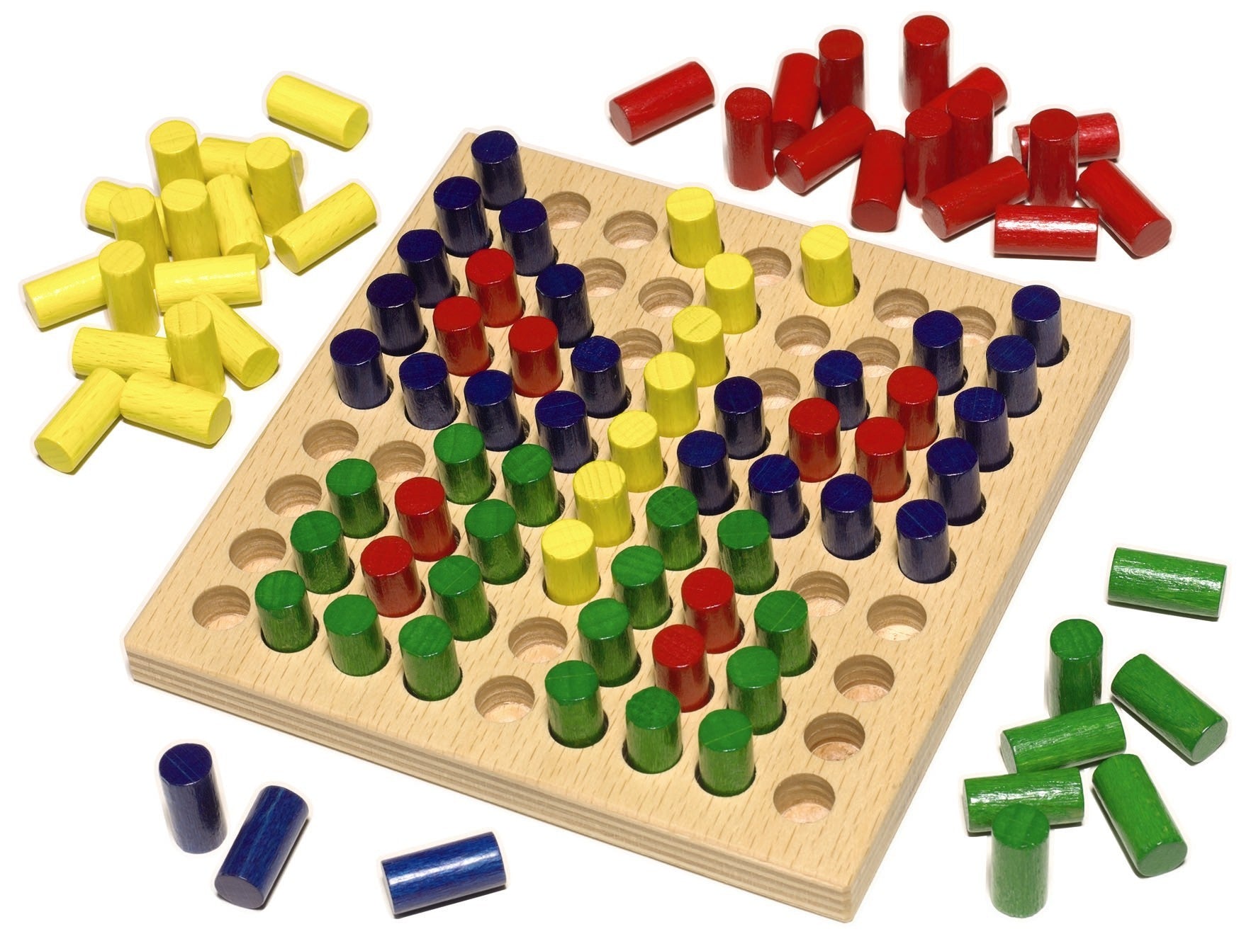 wooden pegboard toy