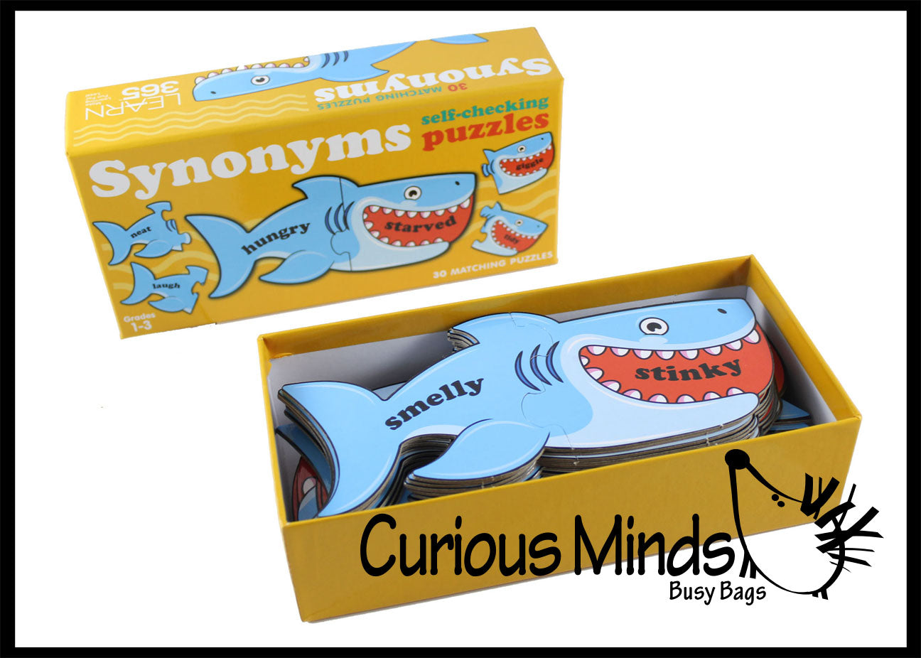 Shark Synonyms Word Matching - Cute Themed Language Arts Teache | Minds Busy Bags