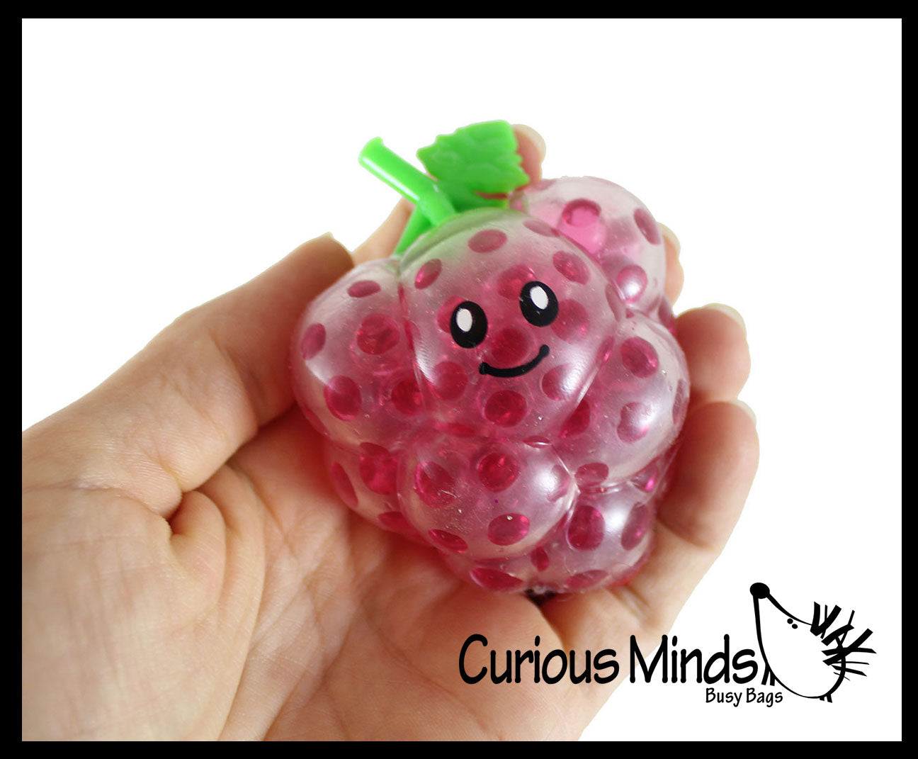 Small Fruit Water Bead Filled Squeeze Stress Balls With Faces Sensor