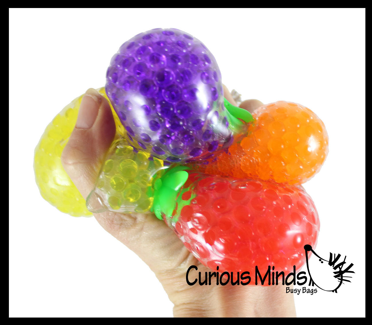 4 Fruit Water Bead Filled Squeeze Stress Balls Sensory Stress Fidg