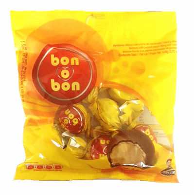  Bon O Bon Bonbons with Peanut Cream Filling and Wafer 150g (10  units). : Grocery & Gourmet Food