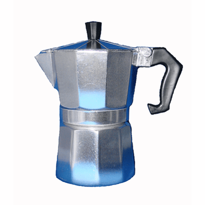 Stove Top Espresso Cuban Coffee Maker pot Cappuccino Latte 3 Cup Cafetera Cubana, Silver