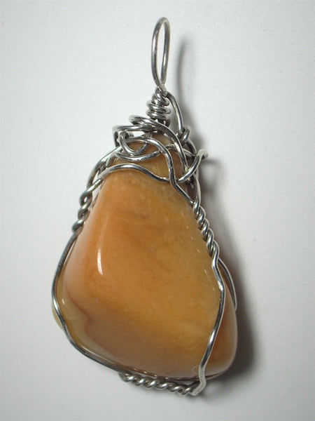 25% Off Sale Yellow Jasper Stone Pendant Wire Wrapped .925 Sterling ...