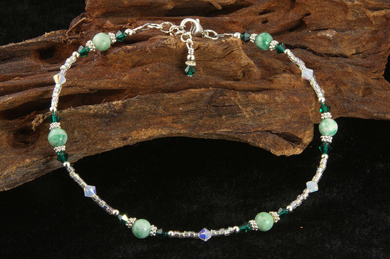 jade beaded anklet