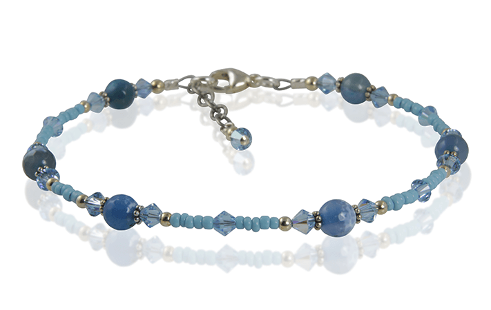 blue agate anklet