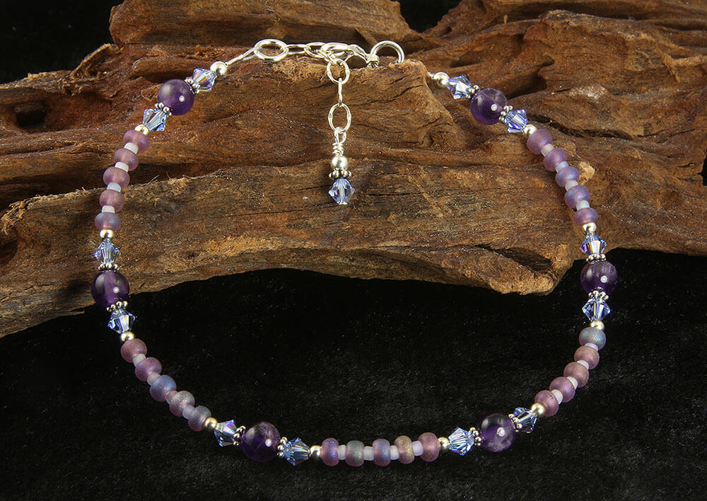 amethyst anklet