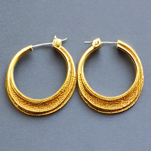 ancient hoop earrings - generated by deep ai