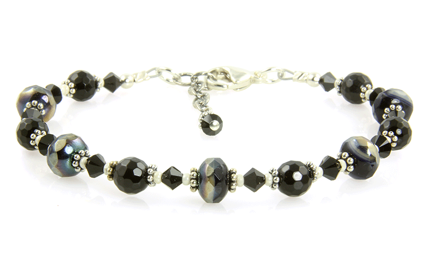 black glass bracelet