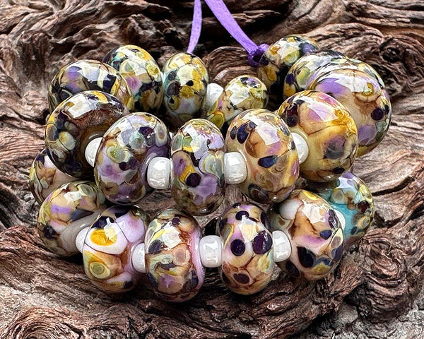 maltese falcon frit lampwork beads