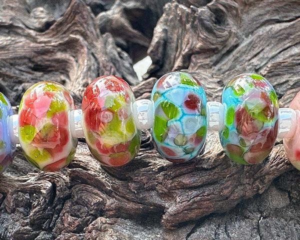 may blossom frit lampwork beads