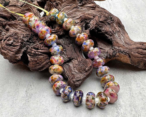 persian paisley frit lampwork beads