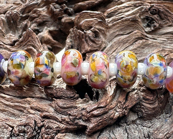 persian paisley frit lampwork beads