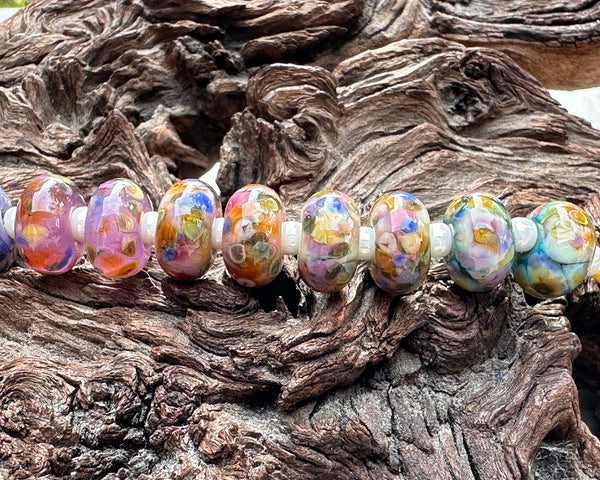 persian paisley frit lampwork beads