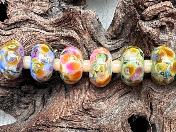 picasso mosaic lampwork beads