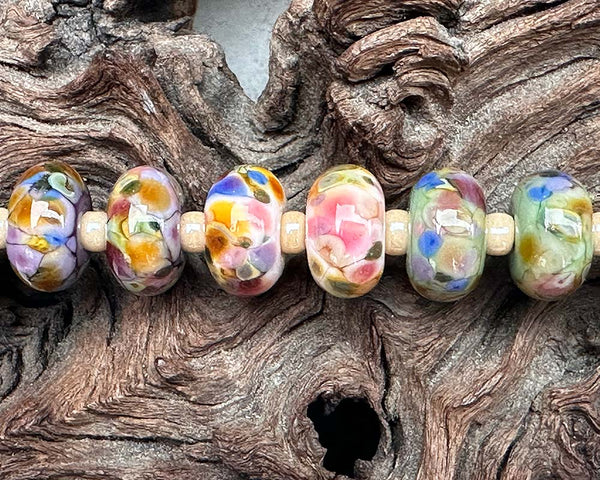 picasso mosaic lampwork beads