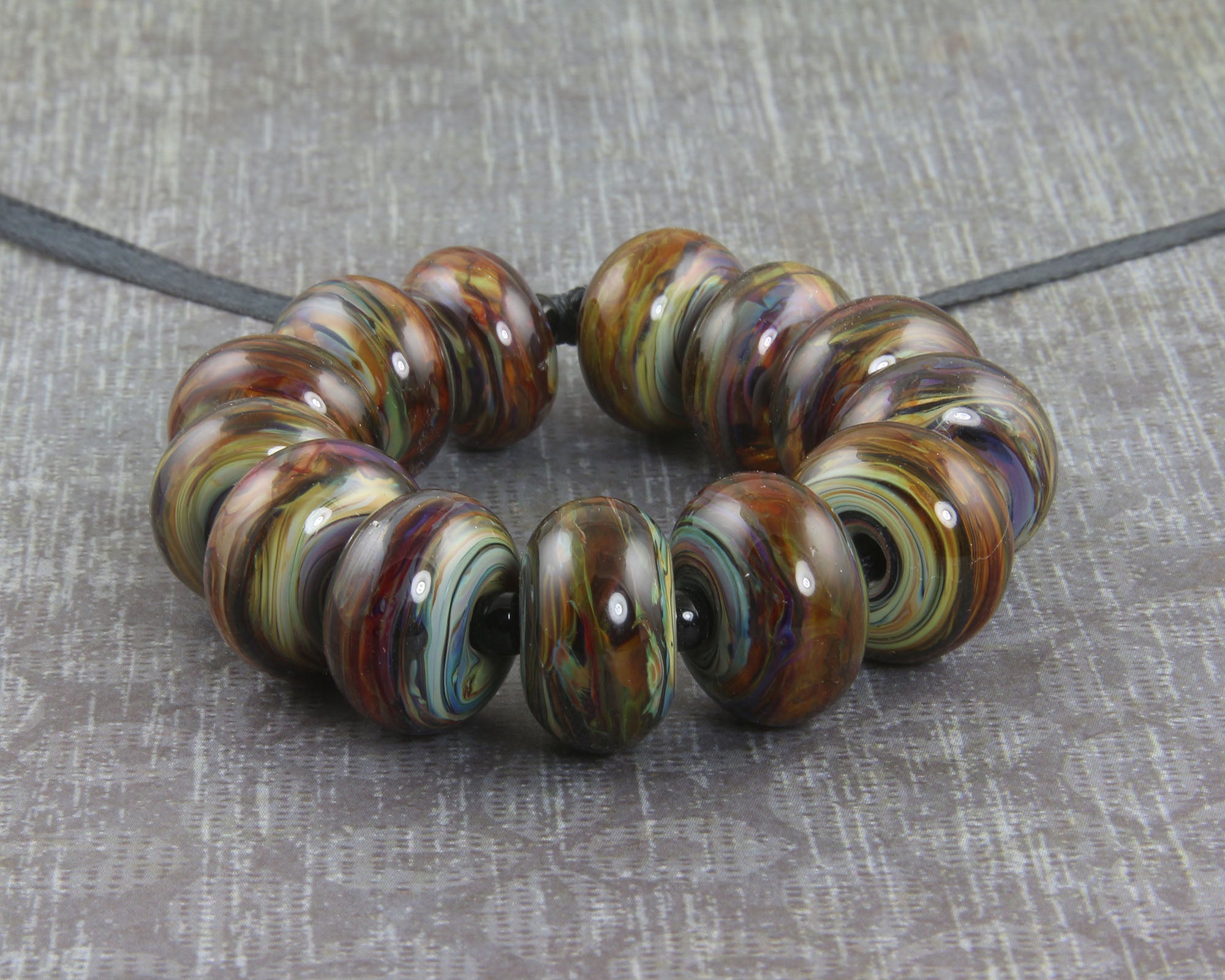 iron oxide lampwork beads