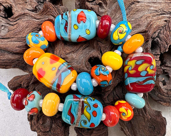 hot southwest lampwork beads