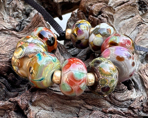 metal lampwork beads