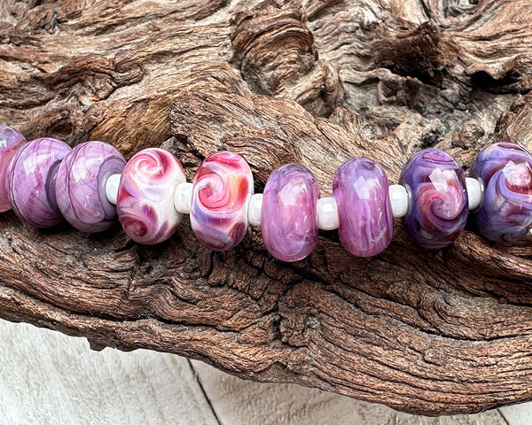 berry cobbler frit lampwork beads