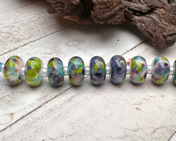 enchanted frit lampwork beads