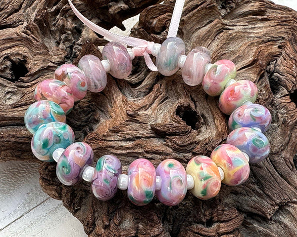 confetti frit lampwork beads