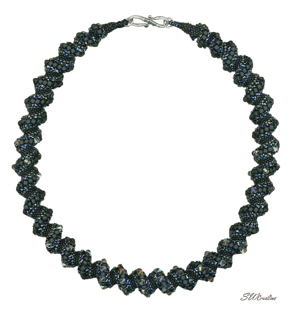 Handmade Black Diamond Twist Bead Art Necklace – SWCreations