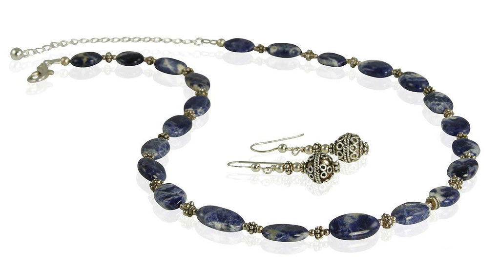 Handmade Lapis Lazuli Gemstone Necklace Set – SWCreations