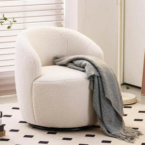 Bouclé Swivel Barrel Chairs – Comfy & Stylish Set of 2 🪑 - Shop All I Want