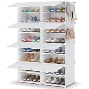 8-Tier Shoe Rack – 32 Pair Plastic Storage Organizer for Closet & Entryway 👟 - Shop All I Want
