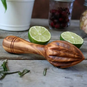 🍋 Handmade Tunisian Olive Wood Citrus Reamer – Durable & Stylish - Carthago Oil