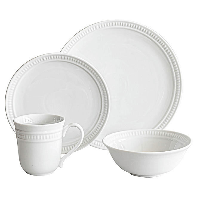 Over&back 32-Piece Embossed Dinnerware Set