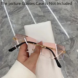 Pink Rimless Fashion Sunglasses - Mary Lou's Boutique