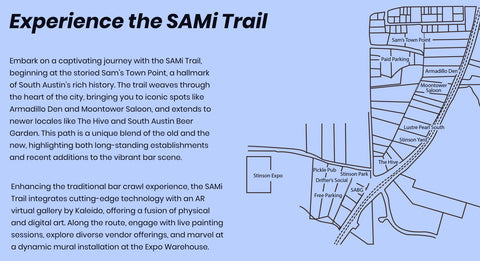 A map of the South Austin Mural Initiative map.