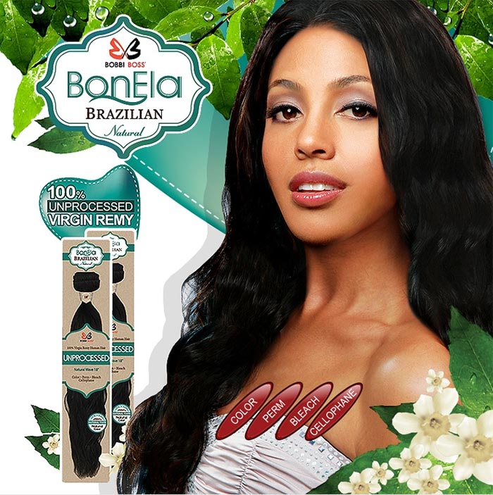 BobbiBoss Brazilian Natural Virgin Remi Hair Weaves Wigs & Weaves