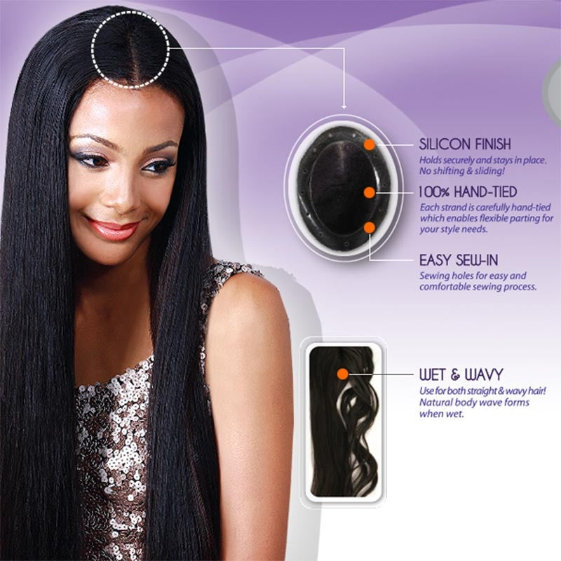 Bobbiboss 100 Indian Wet Wavy Remi Human Hair Closure Infinite Closure