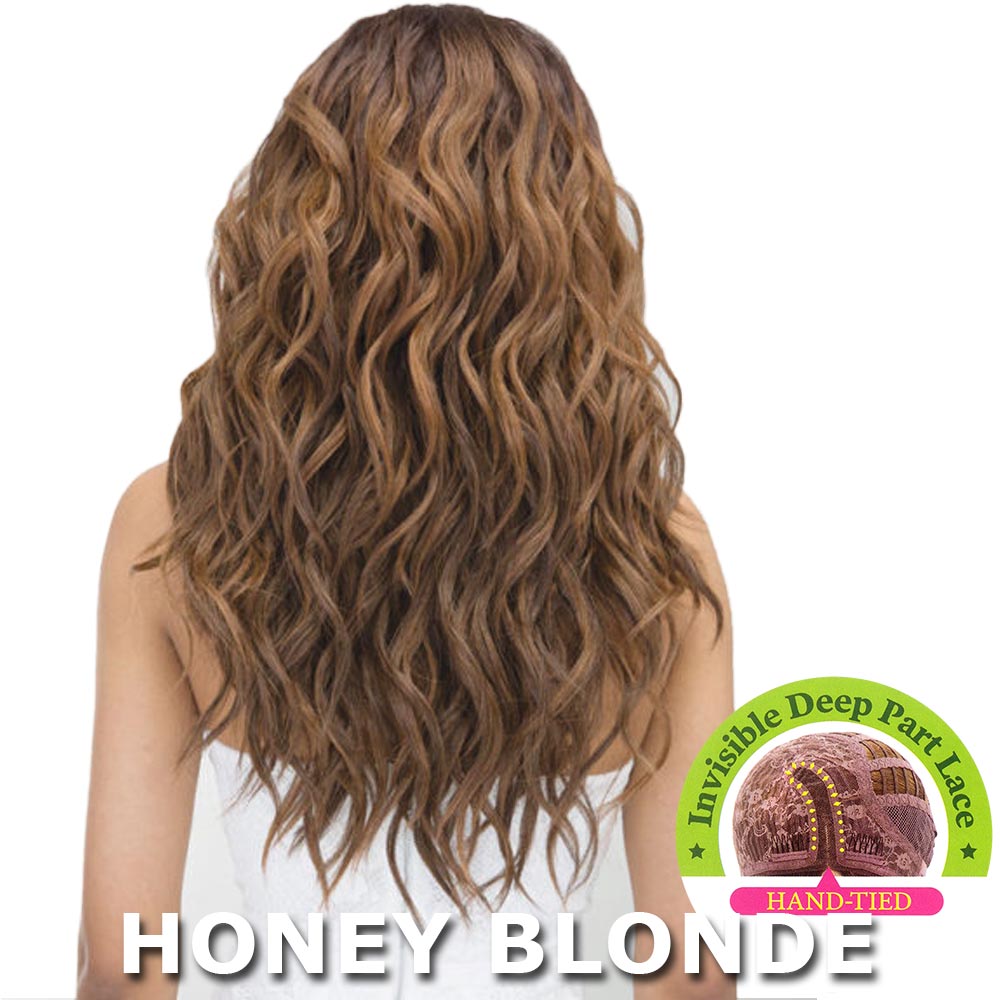 natural super flow deep part lace wig