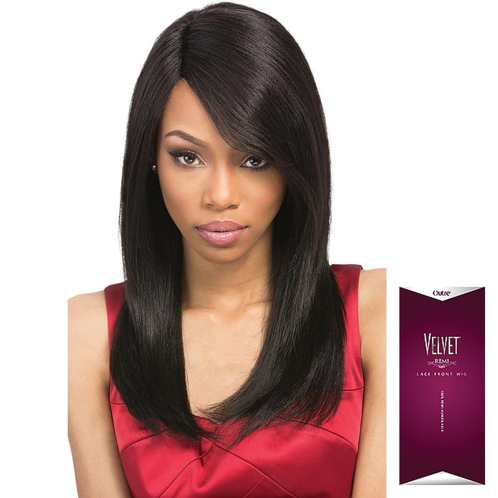 Outre Velvet Remi Human Hair Lace Front Wig Yaki 18 –