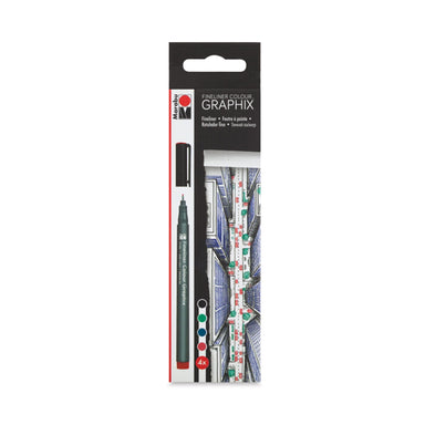 Marabu Graphix Permanent Marker Set, 12-Color Significant Set