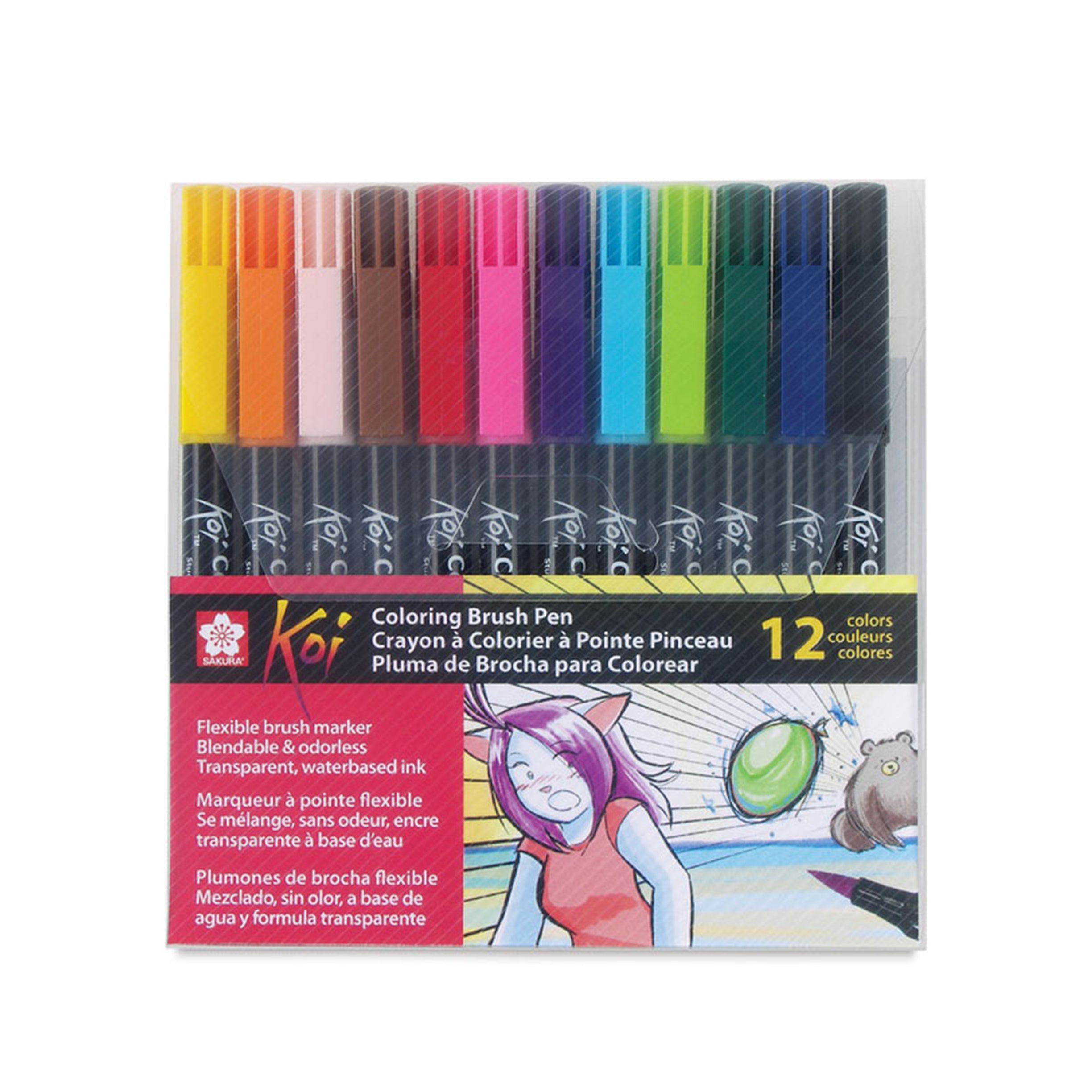 Sakura Koi Coloring Brush Pens, Set of 12