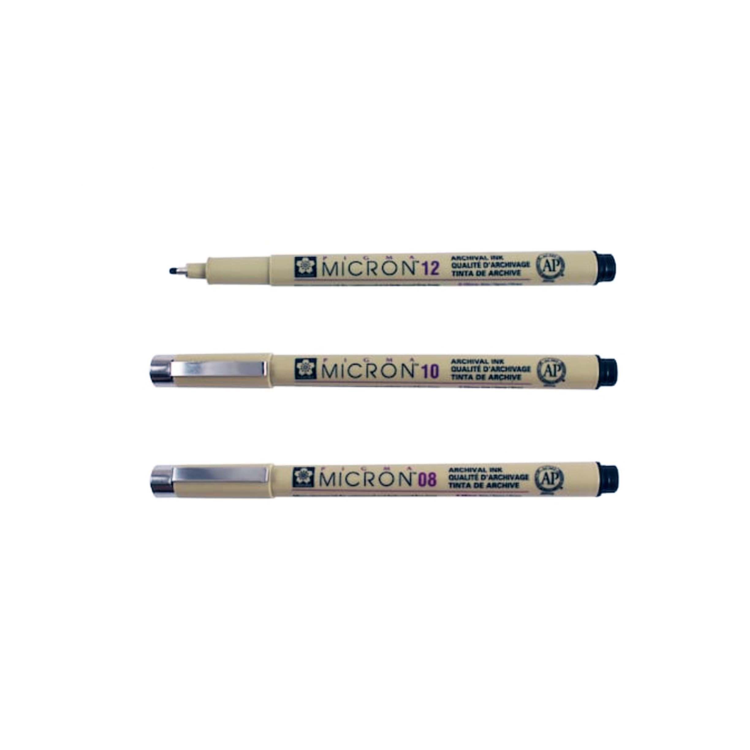Auckland Onbepaald Wordt erger Sakura Pigma Micron Pens, Black Set of 3 — ArtSnacks